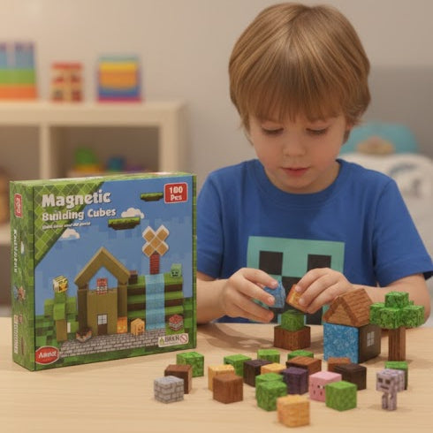 Kletshuts™ MagneticBlocks: Kreative Magnetiske Blokke Fliser Bygmester Sæt