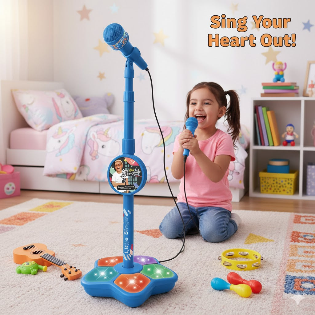 Kletshuts™ MicrophoneStand - Interaktivt Musik Karaoke Mikrofon Stativ Til Børn