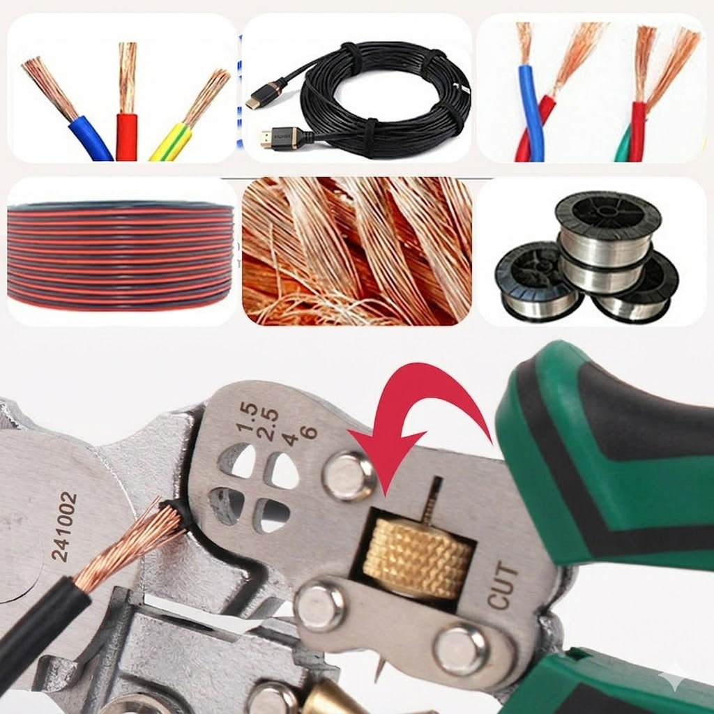 StrippingPliers: 8 I 1 Multifunktionel Ledning Stripper Værktøj