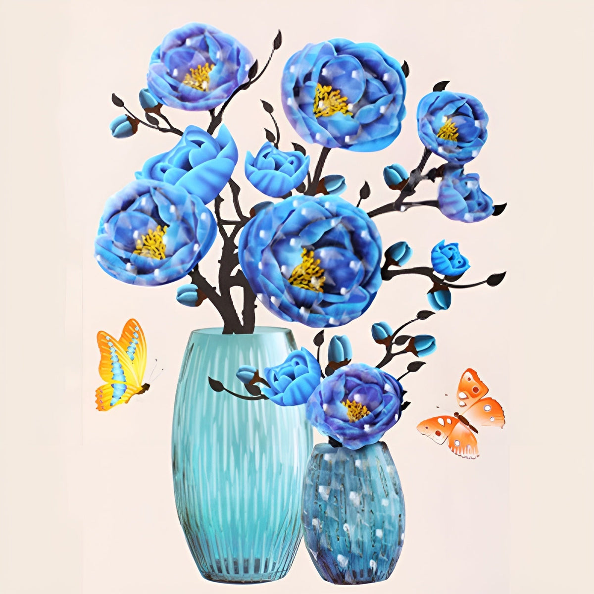 FloralSticker 2+2 GRATIS: Elegant Hus Indretning Selv Klæbende Blomster Klistermærker