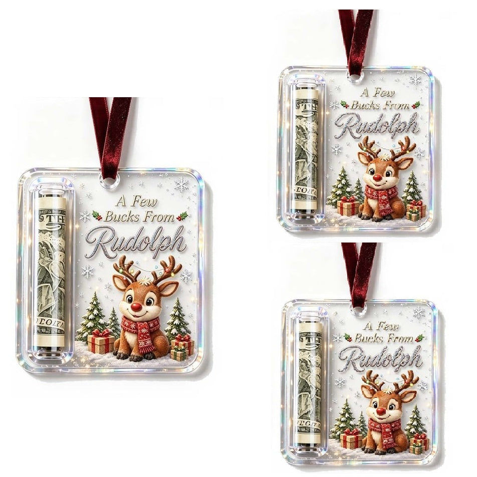 ChristmasCash 1+2 GRATIS - Dekorativ Akryl Julepengehænger Ornament