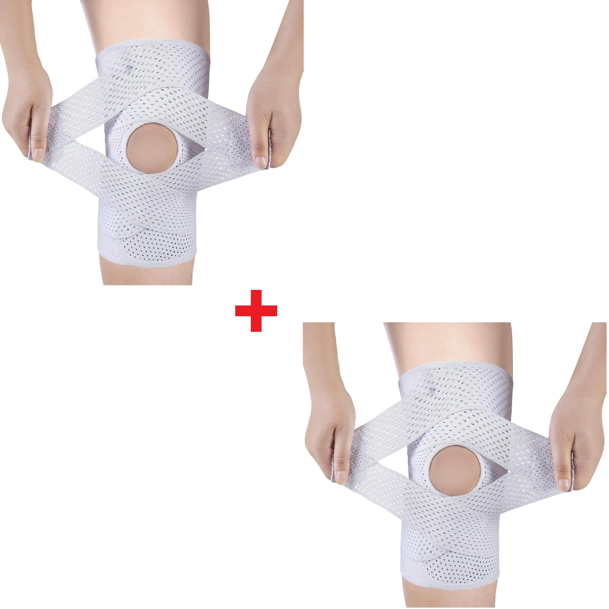 KneeGuard 1+1 GRATIS - Justerbar Knæbeskytter Kompression Støtte Og Beskyttelsessleeve