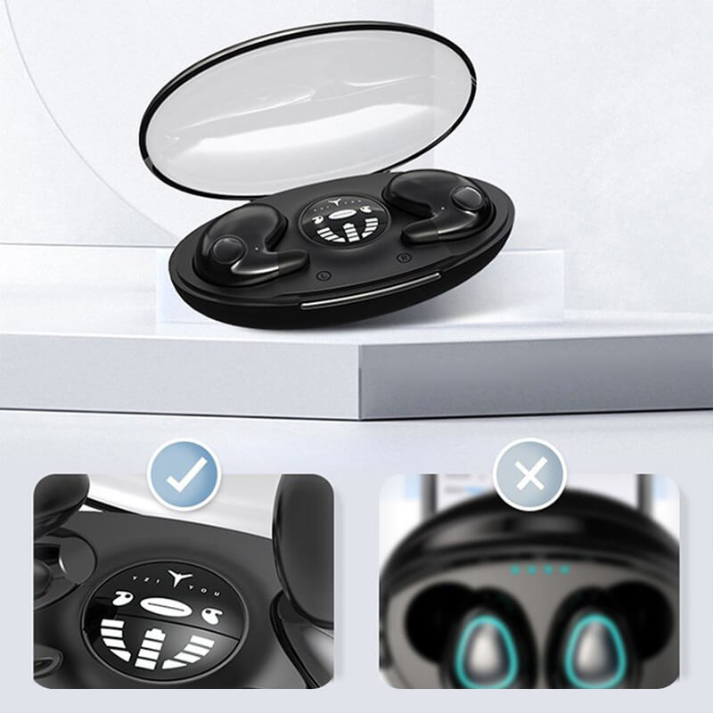Trådløse Bluetooth-øretelefoner med støjreduktion og genopladeligt etui